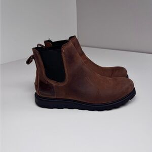 Sorel Brown Leather Chelsea Ankle Boots Women's